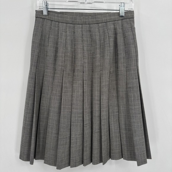 Vintage Pendleton Pleated Skirt SZ 6 Virgin Wool Plaid Academia Old Money Preppy - Picture 2 of 8